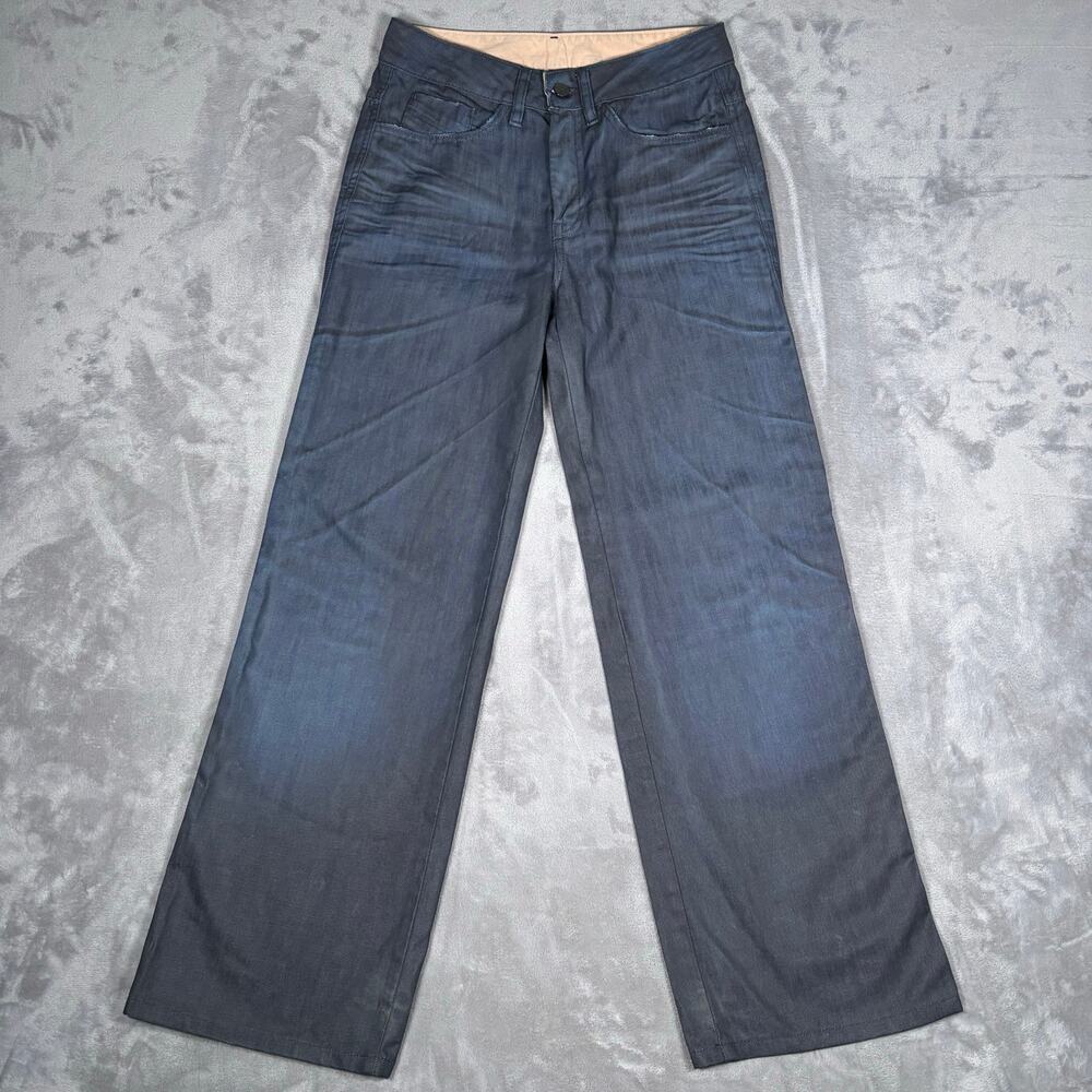 Diesel Black Gold Puxer 0063L Wide Leg Jeans Blue Black Size 28